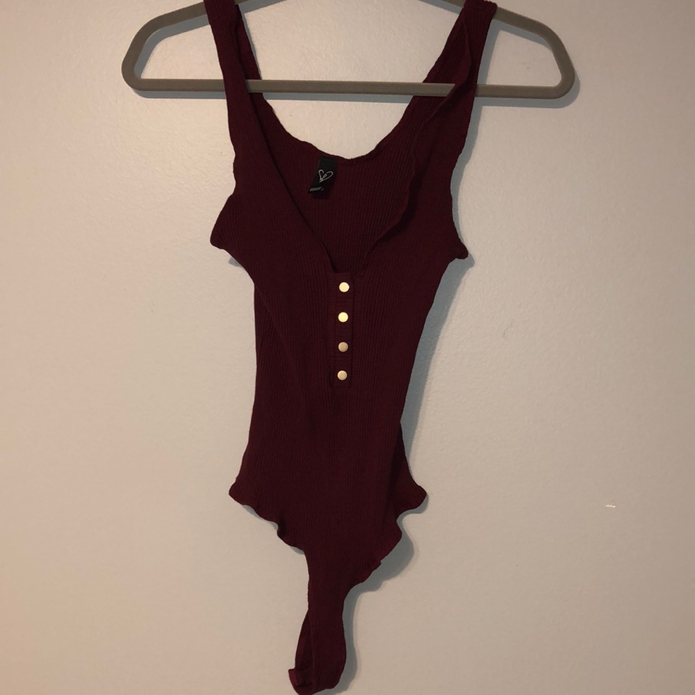 Maroon Windsor Bodysuit